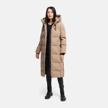 Marikoo Tikoraa Damen Winter Steppmantel Taupe Grey-Gr&ouml;&szlig;e XXXXL - Gr. 48