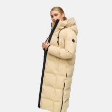 Marikoo Tikoraa Damen Winter Steppmantel Beige-Größe XS - Gr. 34
