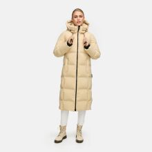 Marikoo Tikoraa Damen Winter Steppmantel Beige-Größe XS - Gr. 34