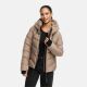 Marikoo Yukanii Damen Winterjacke Steppjacke kurz Taupe Grey-Größe XS - Gr. 34