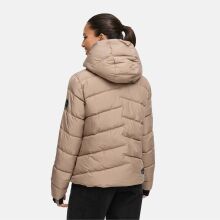 Marikoo Yukanii Damen Winterjacke Steppjacke kurz Taupe Grey-Gr&ouml;&szlig;e XL - Gr. 42