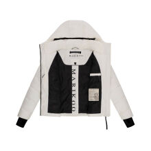 Marikoo Yukanii Damen Winterjacke Steppjacke kurz Offwhite-Größe XS - Gr. 34