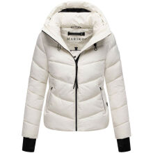 Marikoo Yukanii Damen Winterjacke Steppjacke kurz Offwhite-Gr&ouml;&szlig;e M - Gr. 38