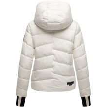 Marikoo Yukanii Damen Winterjacke Steppjacke kurz Offwhite-Gr&ouml;&szlig;e L - Gr. 40