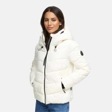 Marikoo Yukanii Damen Winterjacke Steppjacke kurz Offwhite-Gr&ouml;&szlig;e XL - Gr. 42
