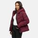 Marikoo Yukanii Damen Winterjacke Steppjacke kurz Wine-Größe XS - Gr. 34