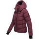 Marikoo Yukanii Damen Winterjacke Steppjacke kurz Wine-Größe XS - Gr. 34