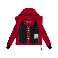 Marikoo Yukanii Damen Winterjacke Steppjacke kurz Deep Red-Größe S - Gr. 36