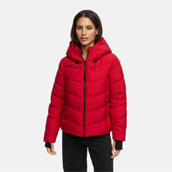 Marikoo Yukanii Damen Winterjacke Steppjacke kurz Deep Red-Größe M - Gr. 38