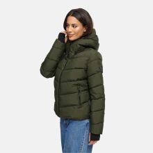Marikoo Yukanii Damen Winterjacke Steppjacke kurz Dark Olive-Größe XS - Gr. 34