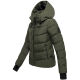 Marikoo Yukanii Damen Winterjacke Steppjacke kurz Dark Olive-Größe XXL - Gr. 44