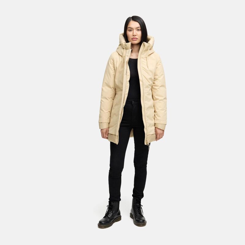 Navahoo Winterprinzessin Damen Herbst Winter Jacke Beige Gr&ouml;&szlig;e XXXL - Gr. 46