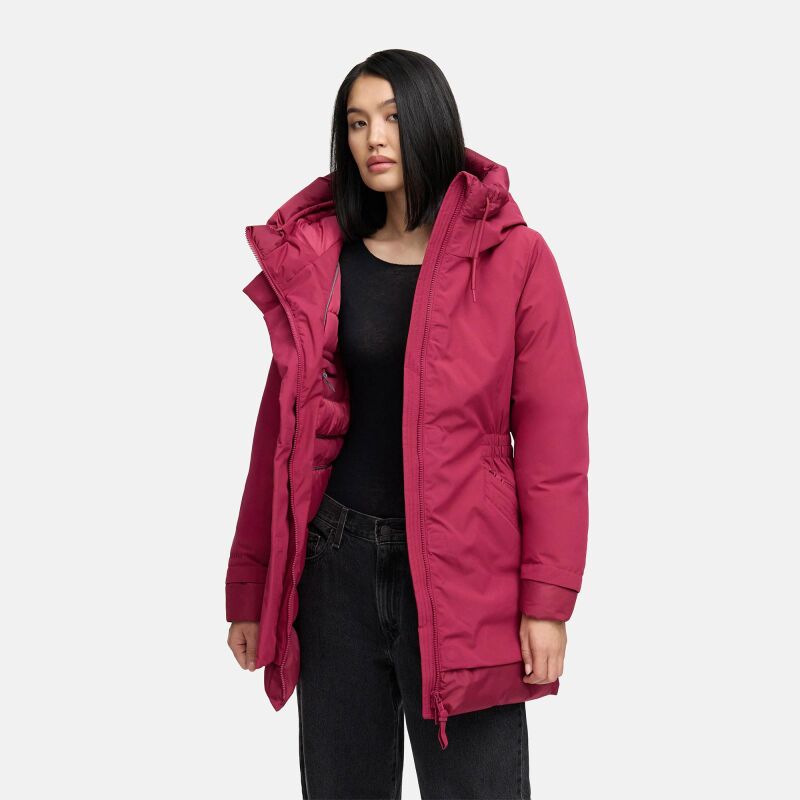 Navahoo Winterprinzessin Damen Herbst Winter Jacke Berry Wine Gr&ouml;&szlig;e XL - Gr. 42