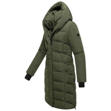 Navahoo Laubzauber Damen Winter Steppmantel Parka DarkOlive M - Gr. 38