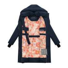 Navahoo Laubzauber Damen Winter Steppmantel Parka Navy S - Gr. 36