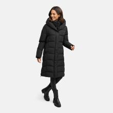 Navahoo Laubzauber Damen Winter Steppmantel Parka Schwarz XXL - Gr. 44