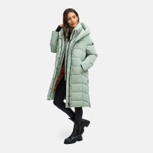 Navahoo Laubzauber Damen Winter Steppmantel Parka SmokeyMint L - Gr. 40