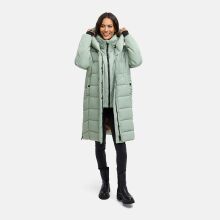 Navahoo Laubzauber Damen Winter Steppmantel Parka SmokeyMint L - Gr. 40