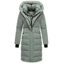 Navahoo Laubzauber Damen Winter Steppmantel Parka SmokeyMint L - Gr. 40