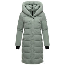 Navahoo Laubzauber Damen Winter Steppmantel Parka SmokeyMint XL - Gr. 42