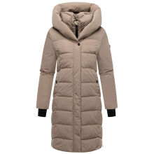 Navahoo Laubzauber Damen Winter Steppmantel Parka TaupeGrey S - Gr. 36