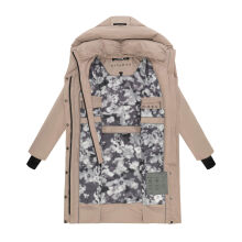 Navahoo Laubzauber Damen Winter Steppmantel Parka TaupeGrey S - Gr. 36