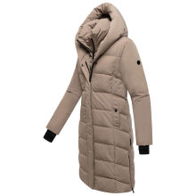Navahoo Laubzauber Damen Winter Steppmantel Parka TaupeGrey XL - Gr. 42