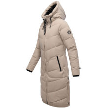 Marikoo Benikoo Damen lange Winterjacke Light Taupe-Größe S - Gr. 36