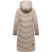 Marikoo Benikoo Damen lange Winterjacke Light Taupe-Größe S - Gr. 36