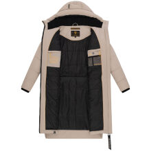 Marikoo Benikoo Damen lange Winterjacke Light Taupe-Größe S - Gr. 36