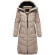 Marikoo Benikoo Damen lange Winterjacke Light Taupe-Größe S - Gr. 36