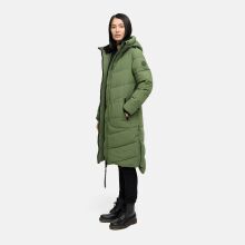 Marikoo Benikoo Damen lange Winter Steppjacke Pine Olive-Gr&ouml;&szlig;e S - Gr. 36