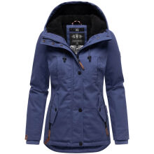 Marikoo Bikoo Damen Herbst Winter Jacke Blue Violet - Schwarz Gr&ouml;&szlig;e S - Gr. 36