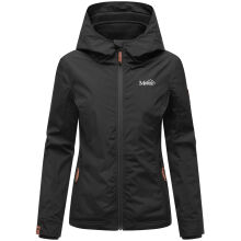 Marikoo Erdbeere Damen Herbst Winter Jacke mit Kapuze Schwarz-Schwarz Größe M - Gr. 38