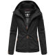 Marikoo Erdbeere Damen Herbst Winter Jacke mit Kapuze Schwarz-Schwarz Größe M - Gr. 38