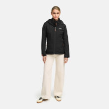Marikoo Erdbeere Damen Herbst Winter Jacke mit Kapuze Schwarz-Schwarz Größe L - Gr. 40