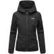 Marikoo Erdbeere Damen Herbst Winter Jacke mit Kapuze Schwarz-Schwarz Größe L - Gr. 40