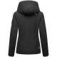 Marikoo Erdbeere Damen Herbst Winter Jacke mit Kapuze Schwarz-Schwarz Größe L - Gr. 40