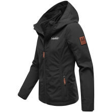 Marikoo Erdbeere Damen Herbst Winter Jacke mit Kapuze Schwarz-Schwarz Größe XL - Gr. 42