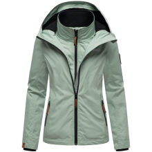Marikoo Erdbeere Damen Herbst Winter Jacke mit Kapuze Smokey Mint Gr&ouml;&szlig;e S - Gr. 36