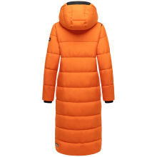 Navahoo Isalie Damen lange Winterjacke gesteppt Orange Größe XS - Gr. 34