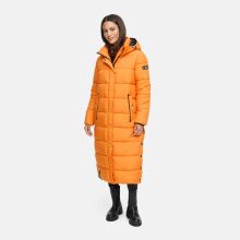 Navahoo Isalie Damen lange Winterjacke gesteppt Orange Größe L - Gr. 40