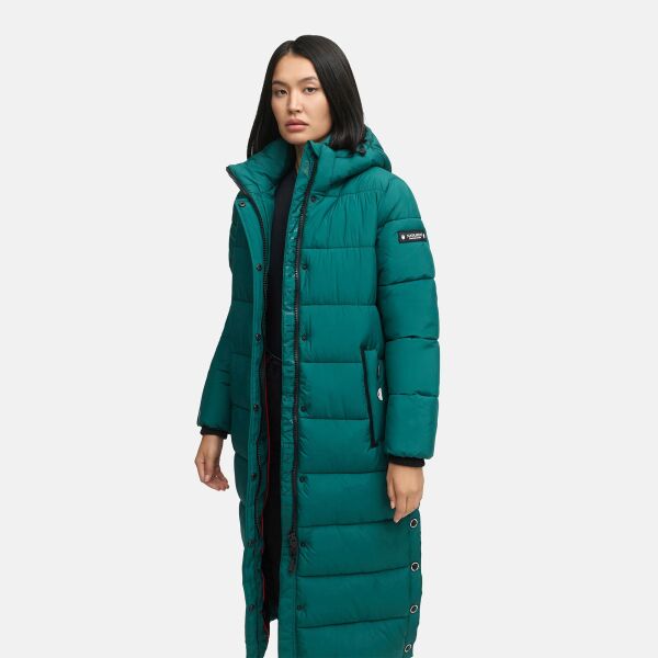 Navahoo Isalie Damen lange Winterjacke gesteppt Ocean Green Größe L - Gr. 40