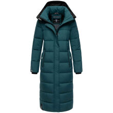 Navahoo Isalie Damen lange Winterjacke gesteppt Ocean Green Größe L - Gr. 40