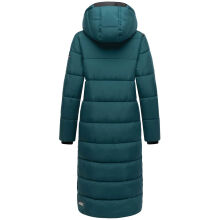 Navahoo Isalie Damen lange Winterjacke gesteppt Ocean Green Größe L - Gr. 40