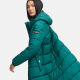 Navahoo Isalie Damen lange Winterjacke gesteppt Ocean Green Größe L - Gr. 40