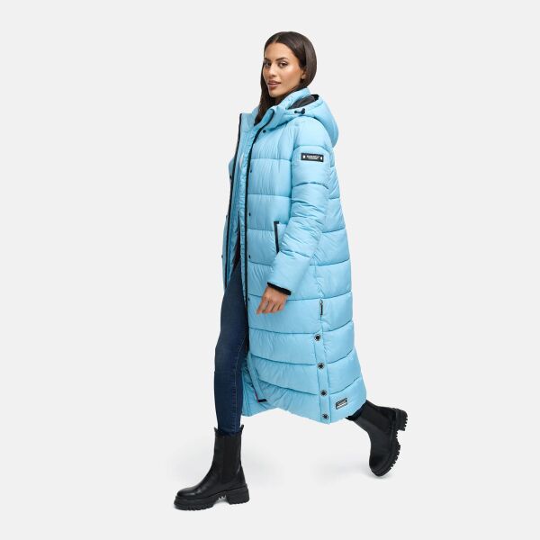 Navahoo Isalie Damen lange Winterjacke gesteppt Sky Blue Größe XXL - Gr. 44