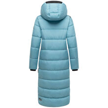 Navahoo Isalie Damen lange Winterjacke gesteppt Sky Blue Größe XXL - Gr. 44