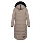 Navahoo Knuddelfee Damen lange Winterjacke Taupe Grey Größe L - Gr. 40