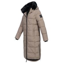 Navahoo Knuddelfee Damen lange Winterjacke Taupe Grey Größe XS - Gr. 34